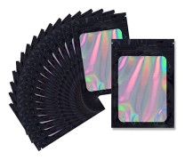 /#/14*20cm Luktfria Grip Ziplock-påsar 100P Laserfolie Påse/#/