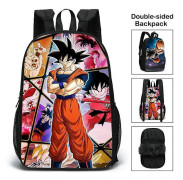 Student Ryggsäck Dubbelsidig Skolväska Dragon Ball 43cm