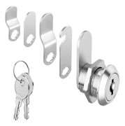 Cylinder 16mm Säkerhetslås för Postlåda med 5 Olika Låsbrickor och 2 Nycklar, Skåplås, Locker, Verktygslåda, Arkivskåp