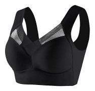 Sömlös BH för kvinnor i plusstorlek, sexig lapptäcksspets, push-up sport-BH, rygglös träningsväst, Bralette Ny[HK] XXXL (for 75-90Kg)