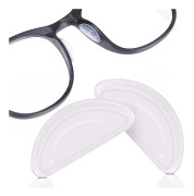 Uppgradera modell luftkammare glasögon näskuddar, halkfria självhäftande näskuddar för glasögon, 3,5 mm silikonglasögon näskudde - 12 par transparent