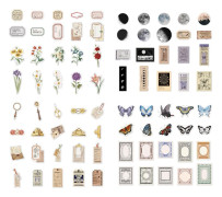 Scrapbooking Klistermärke Set Vintage Beskrivbara Dekorpapper Klistermärken