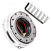 Snabbkopplingsratt Kit Universal Racing Ratt Snabbkoppling Booster - Silver (En Del)