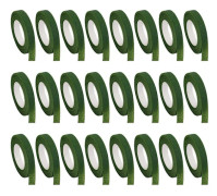 24 Rullar Blomtejp Florist Papper Stamlindningstejp för Bukett Stamlindning Blomsterarrangemang (1/2 tum)
