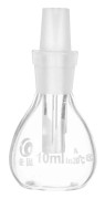 Pyknometer av glas med perforerad propp, tom laboratorieflaska (10 ml)