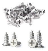 200 st M4 Rostfria Självgängande Skruvar Phillips Platt Huvud Skruvar DIY Träskruvar (100 st M4 x 10mm, 100 st M4 x 12mm)
