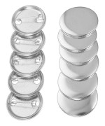 100 set DIY-märkesknappar Pin Emblem-material Tomma plåtmärkesdelar
