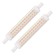 R7S LED 118mm 10W R7s LED linjär glödlampa 118mm 10W Varmvit 3000K R7S J118 Ej dimbar sockel, 15mm x 118mm, 230V AC, 1200lm Paket med 2