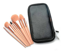 Makeup Brushes Organizer Bag, Portabel kosmetisk borste, Svart