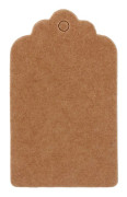 5x3cm Kraftpapper Presentetiketter Bröllop Födelsedag Pilgrimsmussla Etikett Tomt namnkort 100x