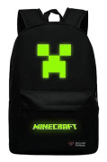 Minecraft Kids Student Skolväska Ryggsäck Reseryggsäck svart