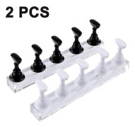 2 Set Akryl Naglar Konst Övning Stativ Magnetisk Nagelspets Stativ Träning Nagel Display Stativ DIY Nagel Kristall Stativ