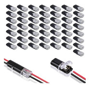 [LCS] 50 st Dubbeltråds Plug-in Kontakt med Låsspänne, Pluggbara Kontakter 2 Stift 2 Vägs Universal As Shown