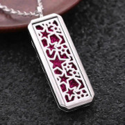 2019 Aromaterapi Hängsmycke Halsband Eterisk Olja Diffuser Medaljong Fyrkantig