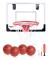 Mini basketkorg med 3 bollar, uppblåsbar, avtagbar kant, basketleksak, present till barn och vuxna, passar för