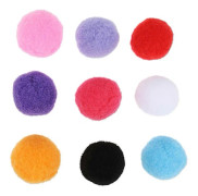 50 st 4 cm Blandade Pom Pom Kattungeleksaker Fluffiga Bollar för DIY Kreativa Hantverksdekorationer (Mixfärg)