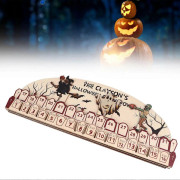 Halloween Adventskalender Träblock Nedräkning 37x14cm