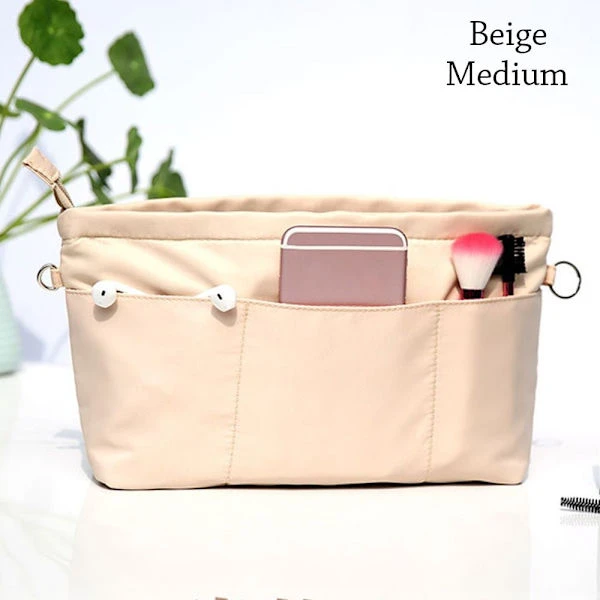 Sätt i kosmetikaväska Linnerväska BEIGE MEDIUM beige medium