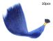 Färgade hårstrån för fjäderförlängning 10 stycken I Tip Syntetisk hårstrå Fake Hair Zebra Line Feather Extensions 9 Length 16inches 40cm