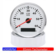 85mm Varvräknare 3000RPM 4000RPM 6000RPM Lastbil Bil Båt Dieselmotor Varvräknare RPM Mätare M18 / M16 Bil Båt Varvräknare Sensor WS 6000RPM