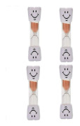 4 st sandtimer färgglad smiley timglas timer 2 minuter borstning Orange