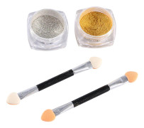 2g/Box Guld Silver Pigment Spegel Glitter Pulver Nagelkonst Krom Dekoration