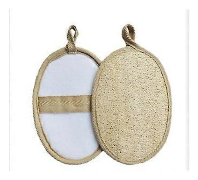 Naturlig Exfolierande Loofah Kroppsskrubb - Hållbar Bad-, Duschsvamp - Texturerad Badsvampskrubb för Hälsosam Hud - Lätt Att Använda, Flexibel Loofah