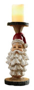 Snidad ljusstake, Santa Claus-formad ljusstakedekoration i harts, lämplig för hem, vardagsrum, skrivbord