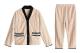 Vintervarma Sammetspyjamas Dam - Hemkläder Pyjamas Set Kan Användas Utomhus - Beige L