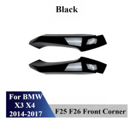 För BMW X3 F25 X4 F26 LCI M Sport 2014-2017 Front Bumper Corner Lip Splitter Body Kit Exteriör Uppgradering Modifiering Tillbehör Black