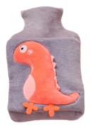 Varmvattenflaska med handficka, 1l/ 2l Plysch Handvärmare Pvc Varmvattenpåsar Läckagesäker för barn Vuxna Hand- och Fotvärmare grey 1l