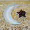Iron Moon Stars Förvaringsplatta för Eid Al-Adha Återanvändbara muslimer matbricka för familjesammankomster Star Moon Gold
