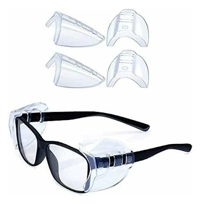 Vingformade Glasögon, Halksäkra Skyddsglasögon Sidoskydd