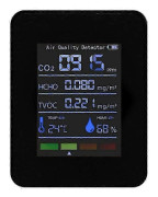5 i 1 Luftkvalitetsmätare TVOC HCHO Temperatur Luftfuktighet CO2-mätare, USB Uppladdningsbar CO2-detektor Edition 0704 Edition 0724