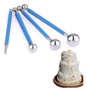 4st metallkula gör-det-själv-tårtverktyg Fondanttårtadekorering Sugarcraft Gumpaste Flower Modeling Form