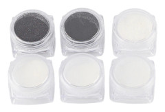 Nagelglitterpulver Set för Manikyr Dippning Sand Damm 6 Färger