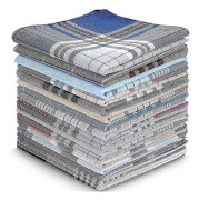 30-pack Herrnäsdukar Rutigt Mönster Näsdukar Mjuka Rutiga Hanky Fickrutor, Gåva Till Pappa Män, 40 x 40 cm, 15 Färger