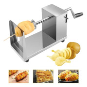 Potatistornmaskin, Rostfritt stål, Spiral potatisskärare för frukt, potatis, tornadochips, gurka eller morötter