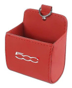 Bil Förvaringsväska Luftventil Instrumentbräda Snygg Hängande Läder Organizer Box För Fiat 500 500c 500x 500l Abarth 695 Biltillbehör For Fiat 500X-Red