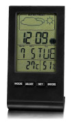 Termometer Hygrometer Indikator Inomhus/Utomhus Väderstation Automatisk Elektronisk Temperatur Luftfuktighetsmätare Klocka