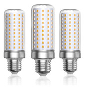 E27 LED-lampa Varmvitt Ljus 3000K, 1800LM, Motsvarar 200W Halogenlampa, Majslampa E27 Led Vardagsrum (Ej Dimbar, 3-pack)