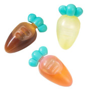 1 Set Såsflaska Kreativ Form Dammtät Kompakt Storlek Bedårande Utseende Återanvändbar Plast Morotsstil Mini Salladsdressing Ketchupflaska för Läger A