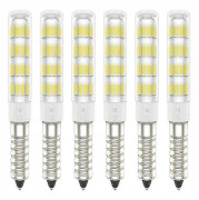 E14 LED-lampor, 5W (motsvarande 50W), kallvitt (6000K), AC220-240V, 300 lumen, 6-pack - (Kallvitt, 5W) [Energi A+]