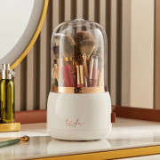 360° roterande sminkborstarhållare Portable Desktop Makeup Org - high quality