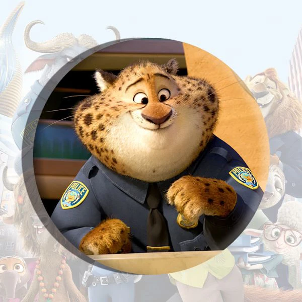 Zootropolis-badge, plåt, snygg holografisk effekt, 5,8 cm. (Kändis-/Anime-periferihänge, holografisk film)
