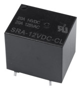 10 st Relä 5 Pin SPDT SRA-12VDC- DC 12V Spole 20A Universal PCB Ny Svart