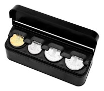 SQBB för Creative Coin för case med lås Mångsidighet för fordon Small Change Classic Black Premium Plastic Coin