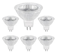 Halogenlampa Gu5.3 50w 12v, 800lm Varmvitt 2700k Dimbar, Halogen Spotlightlampa Mr16, 6-pack