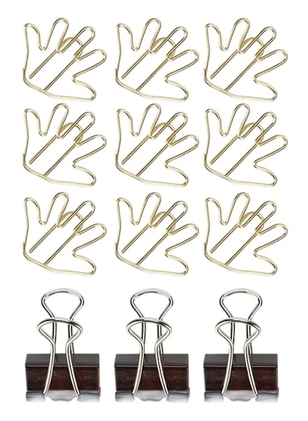 15MM Gyllene Palm Metall Gemklämmor för Hantverk Skrivmaterial 5 Lådor