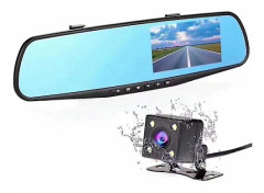 4,3-tums bilspegelkamera körinspelare Hd 1080p spegel Dvr Dash Cam Dubbla objektiv videobandspelare bilspegel